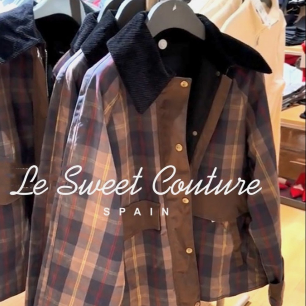 MANGO NWT FW25 Checked parka with contrasting collar NAVY JACKET 87044072